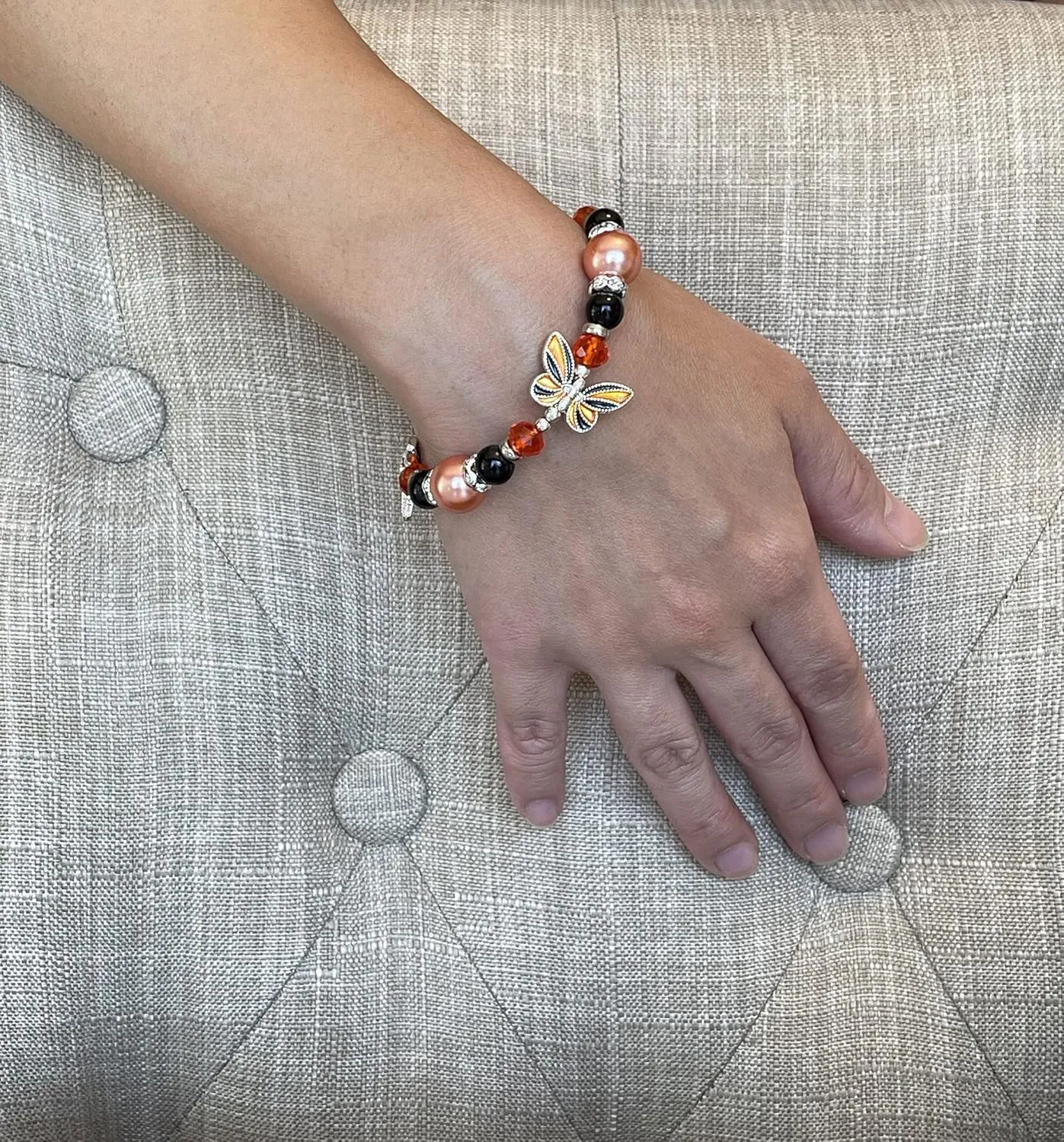 Butterfly Bracelet - Butterfly Jewelry Gift For Women Girls - Butterfly Lovers Gift Stretch Bangle