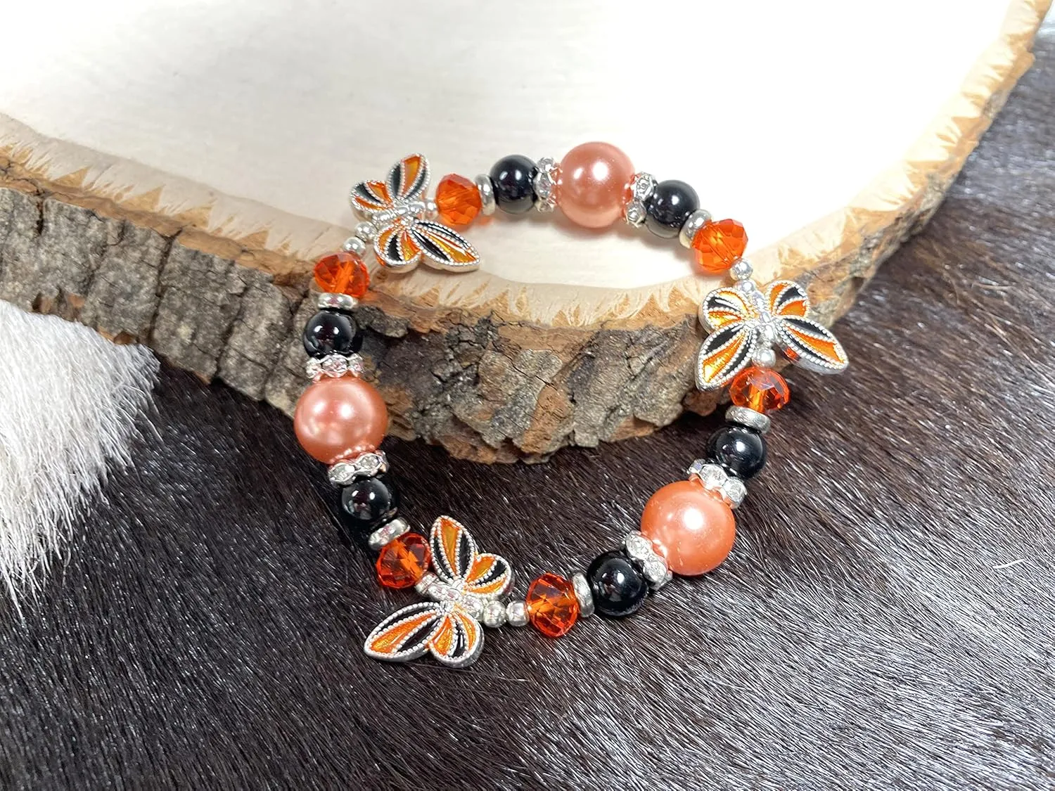 Butterfly Bracelet - Butterfly Jewelry Gift For Women Girls - Butterfly Lovers Gift Stretch Bangle