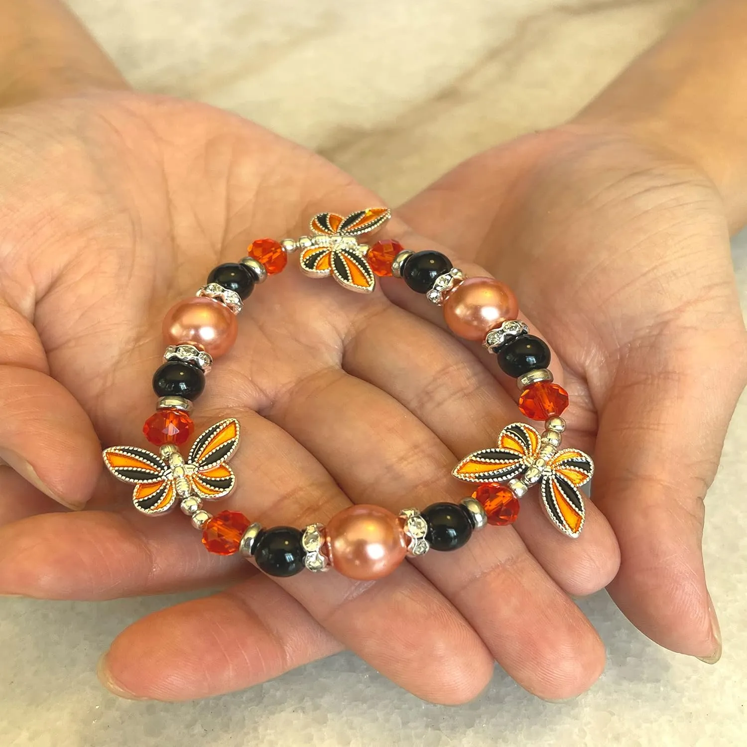 Butterfly Bracelet - Butterfly Jewelry Gift For Women Girls - Butterfly Lovers Gift Stretch Bangle