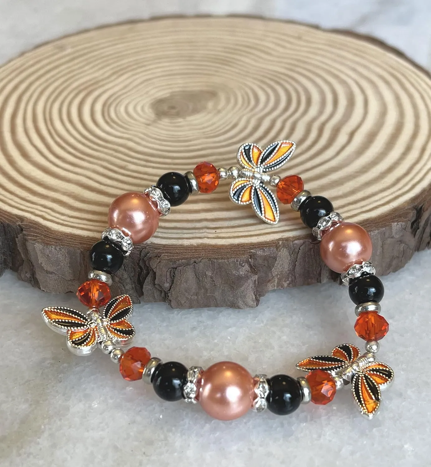 Butterfly Bracelet - Butterfly Jewelry Gift For Women Girls - Butterfly Lovers Gift Stretch Bangle