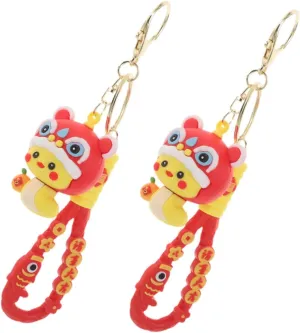 Cabilock 2Pcs Snake Year Keychain Lucky Snake Pendant Car Keychain for Year Celebrations present for Couples Friends Family Unique Lunar Year Accessory