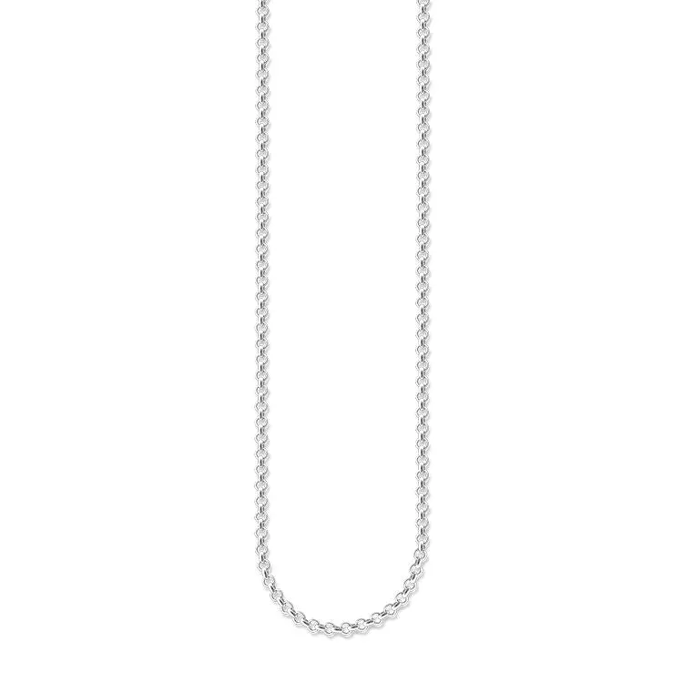 CHARM CLUB STERLING SILVER FINE BELCHER NECKLACE