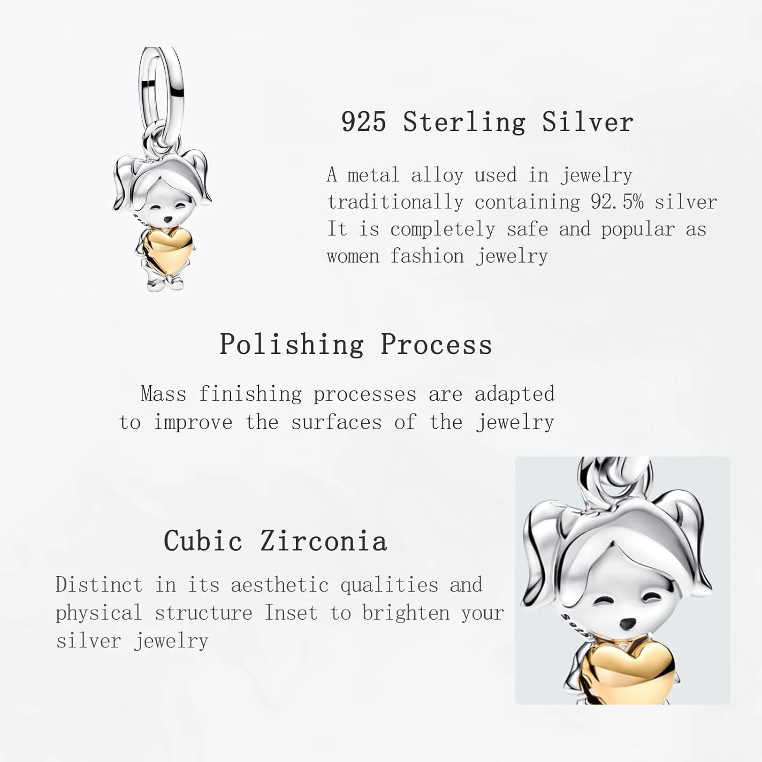 Charms 925 Sterling Silver Love Heart Boys Girls Air balloon Beads Dangle Pendant with 5A Cubic fit for Charm Bracelet for Woman Mother's Day Christmas Birthday Gift