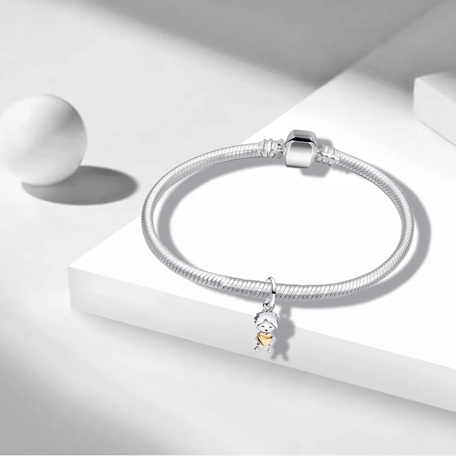 Charms 925 Sterling Silver Love Heart Boys Girls Air balloon Beads Dangle Pendant with 5A Cubic fit for Charm Bracelet for Woman Mother's Day Christmas Birthday Gift