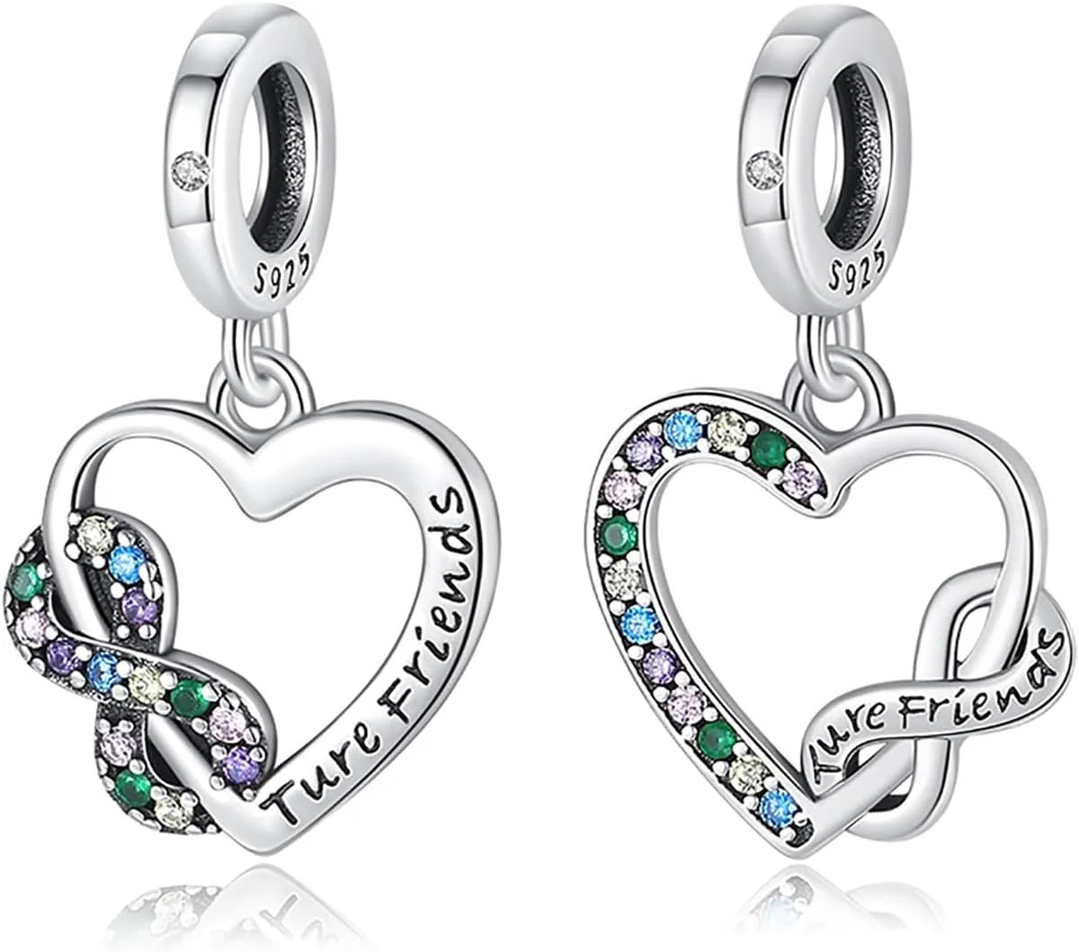 Charms Beads 925 Sterling Silver Love Mom Animal Dangle Pendant with 5A Cubic fits for Charms Bracelets for Woman Mother's Day Christmas Halloween Birthday Gift