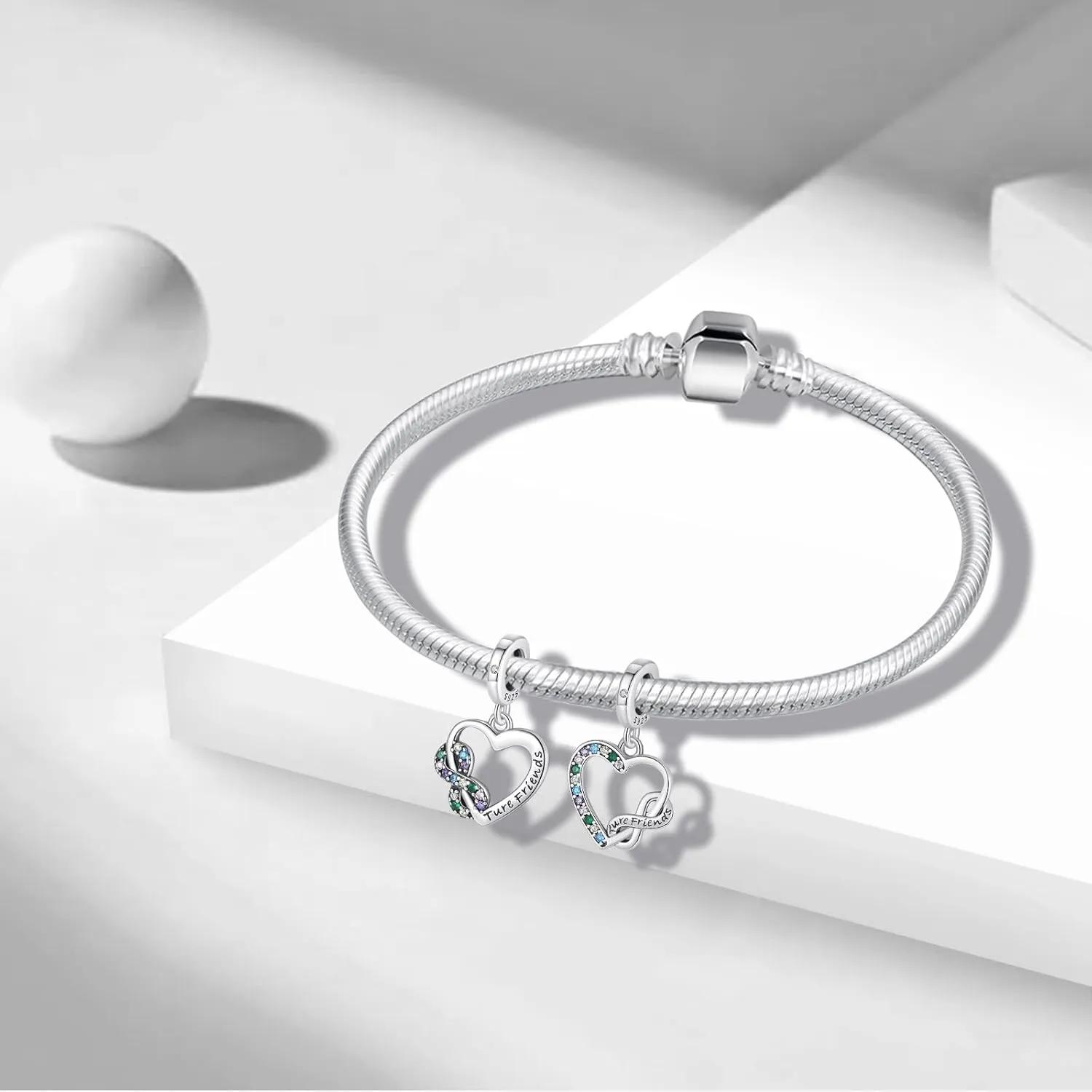 Charms Beads 925 Sterling Silver Love Mom Animal Dangle Pendant with 5A Cubic fits for Charms Bracelets for Woman Mother's Day Christmas Halloween Birthday Gift