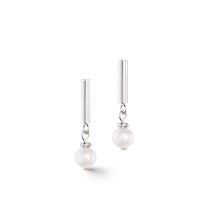 Classy freshwater pearl earrings silver