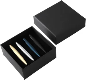 Clip Ties for Men Tie Clips Set 4 Unique Styles for Business and Formal Occasions