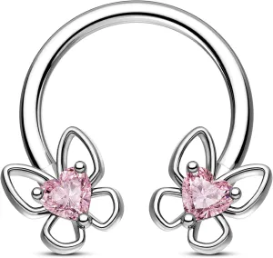 CM Crareesi Mania Butterfly Septum Rings 316L Surgical Steel Pink Septum Piercing Jewelry 16G Septum Nose Rings for Women