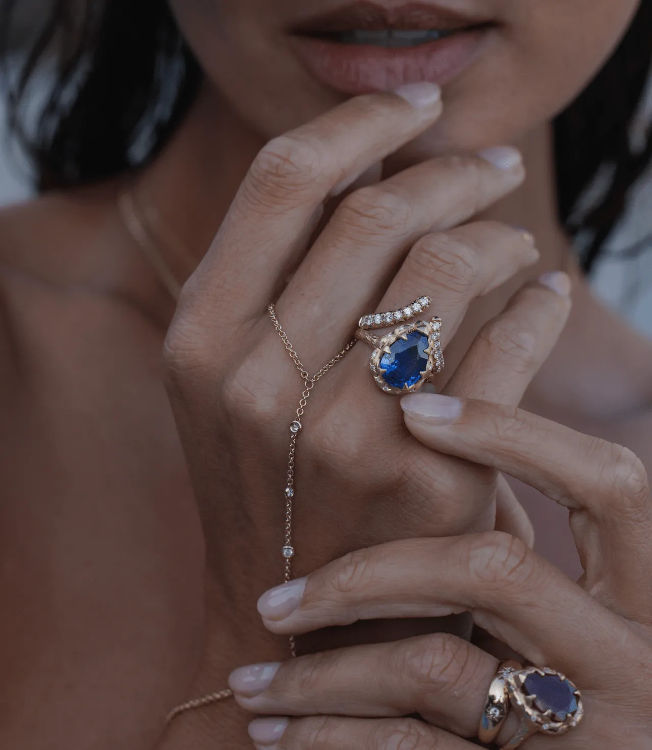 Cosmic Glitter Hand Chain | Ready to Ship