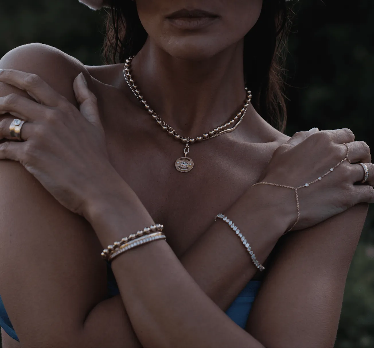 Cosmic Glitter Hand Chain | Ready to Ship