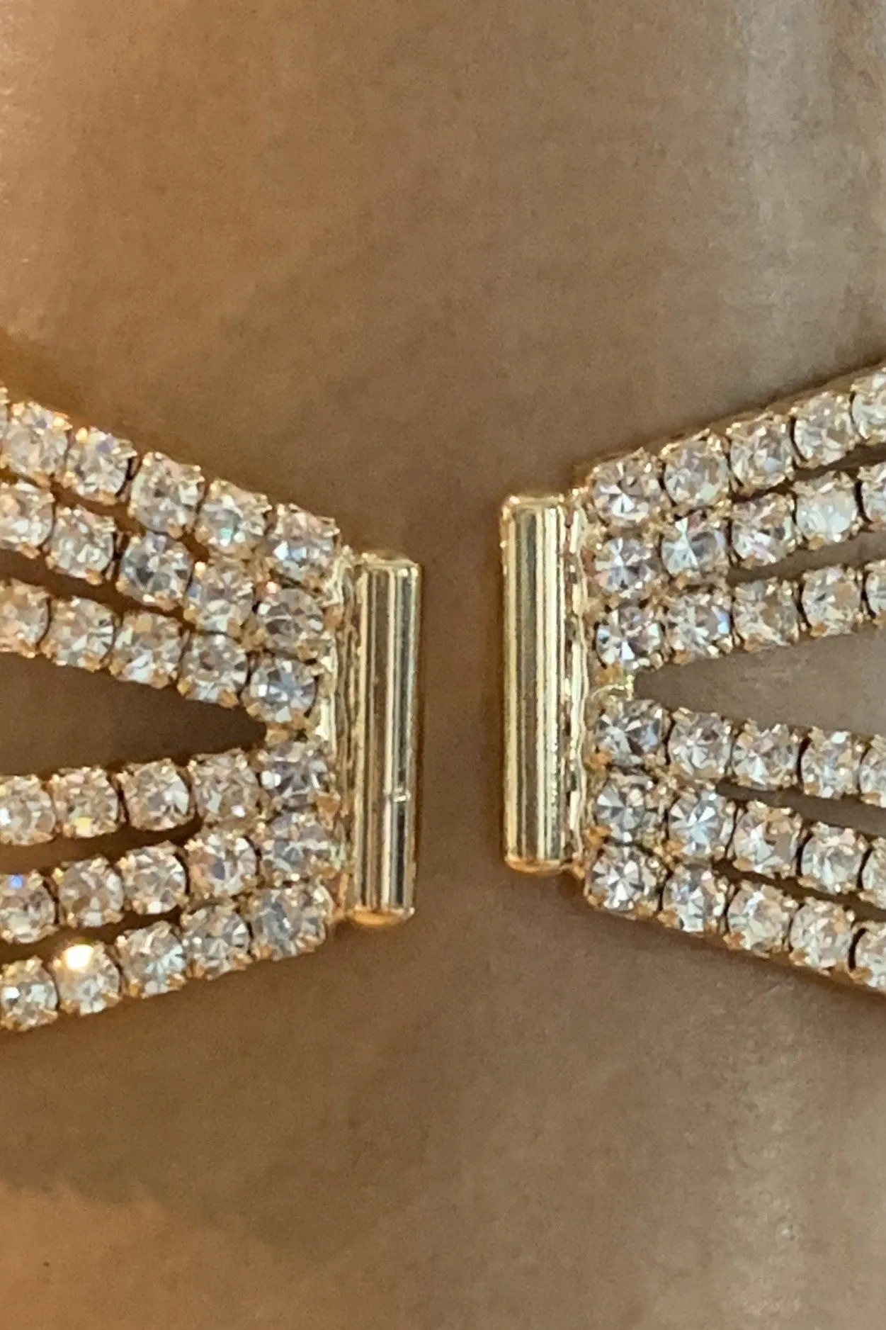 Crystal Avenue Cubic Zirconia Gold Crystal Bracelet