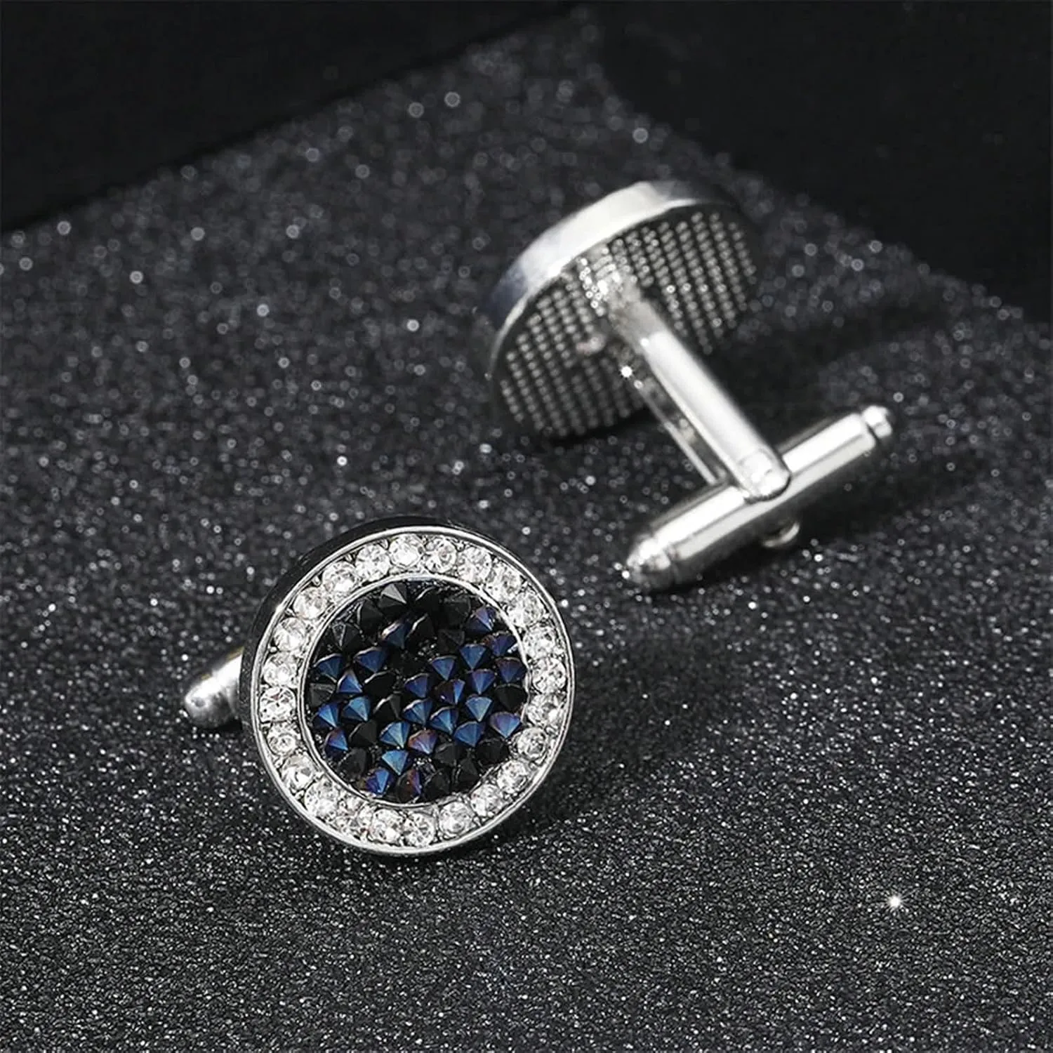 Cufflink Shirts for Men, Cuff Links Unique Square Cubic Zirconia Alloy Jewelry for Tuxedo with Gift Box