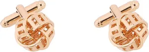 Cufflinks for Men Unique, Cuff Link Wedding Knot Jewelry Silver/Gold for Dress Shirt Tuxedo with Gift Box
