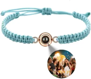 Custom Bracelet with Picture inside, Personalized Photo Projection Bracelet, Pulseras Para Hombres, Italian Charms, Memorial Gifts for Men/Boyfriend/Women/Mom/Family/Friend/Dog/Cat