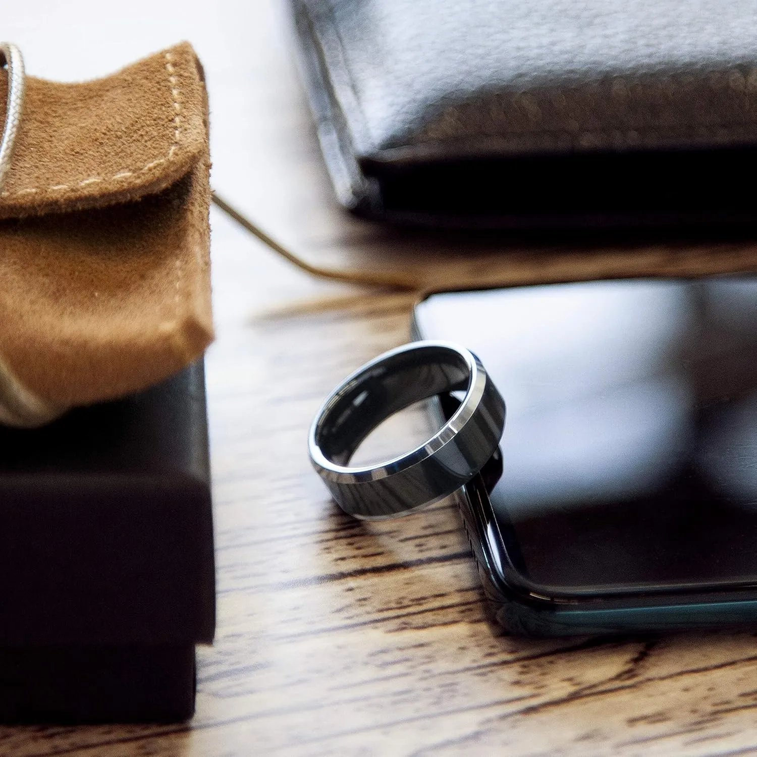 Custom Rings for Men Engraved Tungsten Wedding Band, 6MM/8MM Black Silver Red, Anniversary Promise Rings for Husband, Personalized Jewelry Engagement Gift