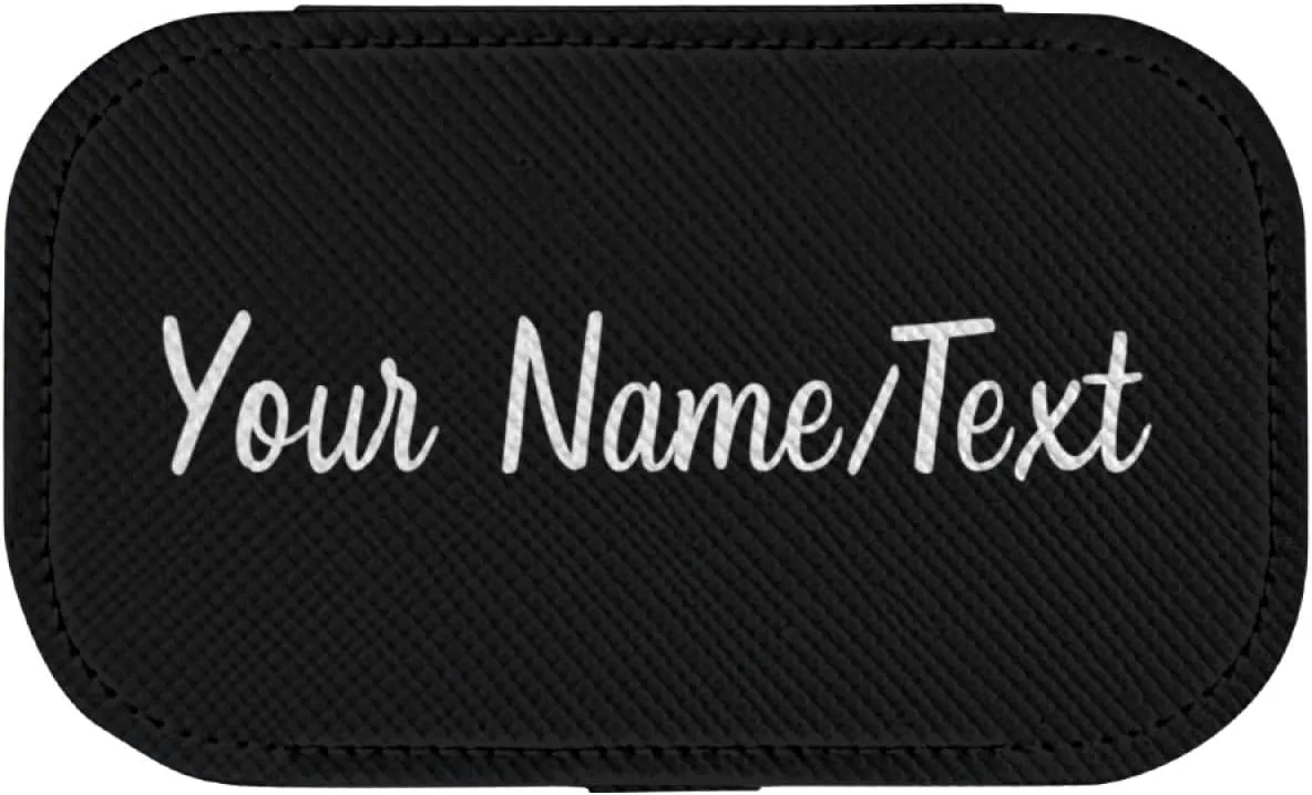 Customized Jewelry Box Gifts for Women Custom Jewelry Travel Case Design Your Own Photo Text Name Personalized Jewelry Organizer Boxs for Valentines Birthday, Black, 2.56 * 1.53 * 1.85in