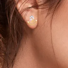 Dainty 14k Gold Studs Earrings From Pc Chandra Jewellers