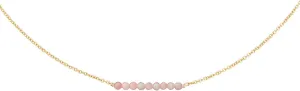 Dainty Birthstone Beaded Bar Necklace,18K Gold Plated Handmade Faceted Turquoise,Lapis,Amazonite,Tiger Eye,Emerald,Ruby,Blue Apatite,Opal Stone Necklaces for Women