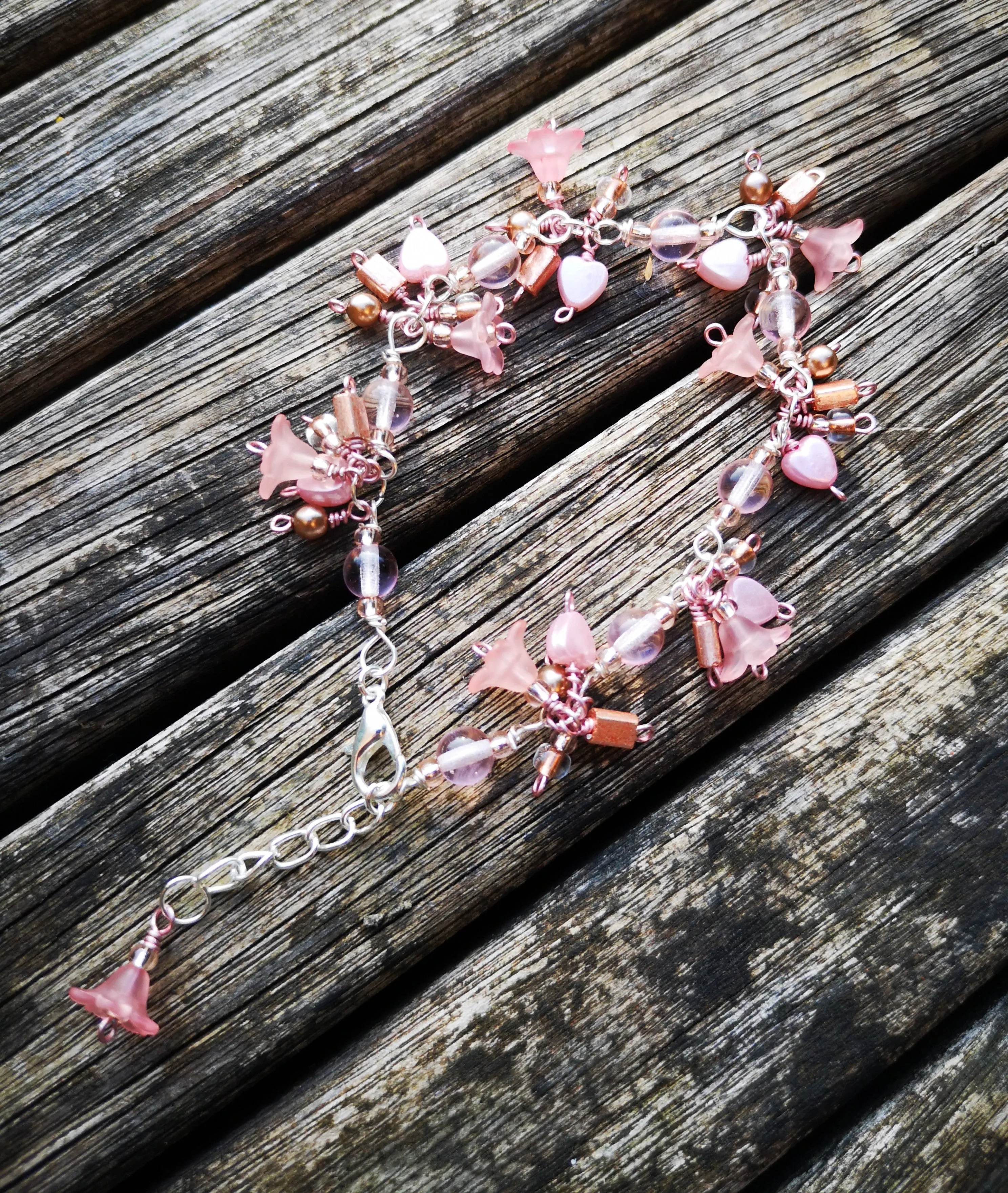 Dainty Flowers bracelet, handmade, delicate, bridesmaid or prom bracelets. you choose