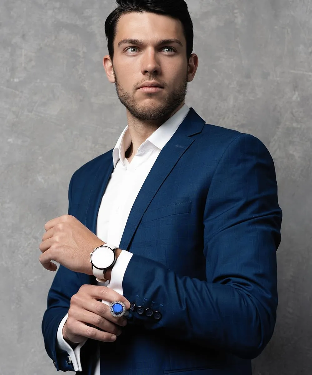 Discus Colored Crystal Bling Cufflinks (CL 11XX) by Classy Cufflinks
