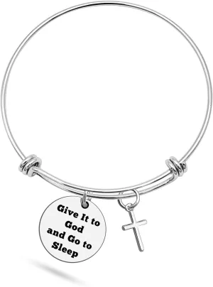 DlaeKua Inspirational Religious Gifts Christian Bracelets for Women Baptism Gifts Faith Gifts Religious Gifts First Confirmation Gifts Mantra Bracelet for Friends Mom Wife Friends Sister Colleague