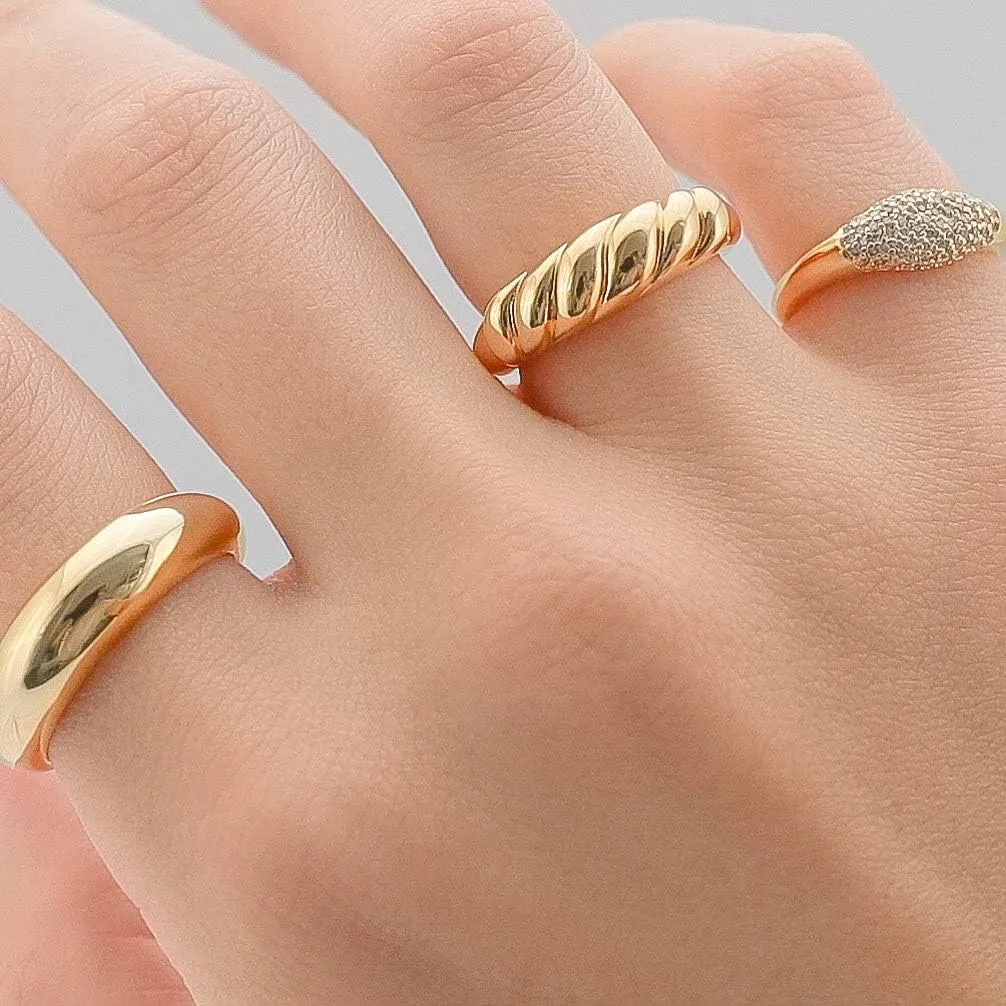 Dome Ring - Gold Ring for Women - Statement Ring - Cocktail Ring - Rings for Women - Stackable Rings - Minimalist Ring - Simple Ring - Chunky Gold Ring - Large Gold Ring - Bubble Ring