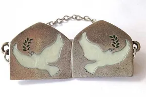 Dove Tallit Clip-Cream