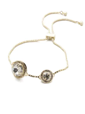 DUA GOLD SLIDER BRACELET WITH HALO CRYSTALS - SORRELLI