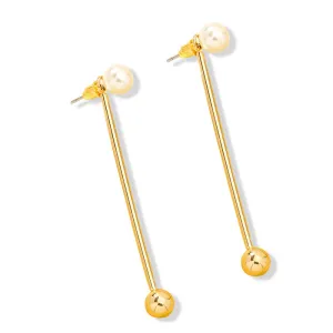 Elegant Pearl and Metal Earrings Set with Versatile Style