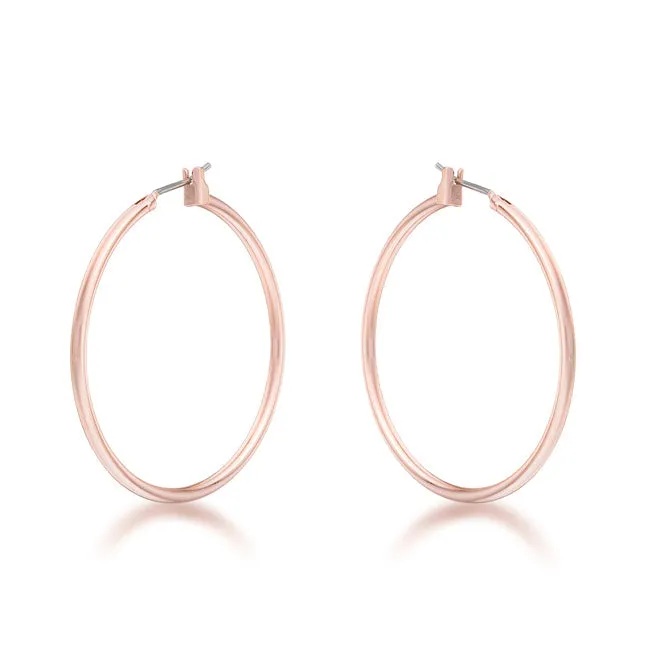 Elegant Rosegold Hoop Earrings