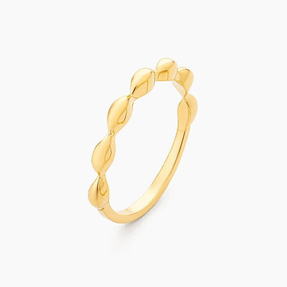 Ella Stein Oval Triple Stackable Ring Set in Gold - Size 9