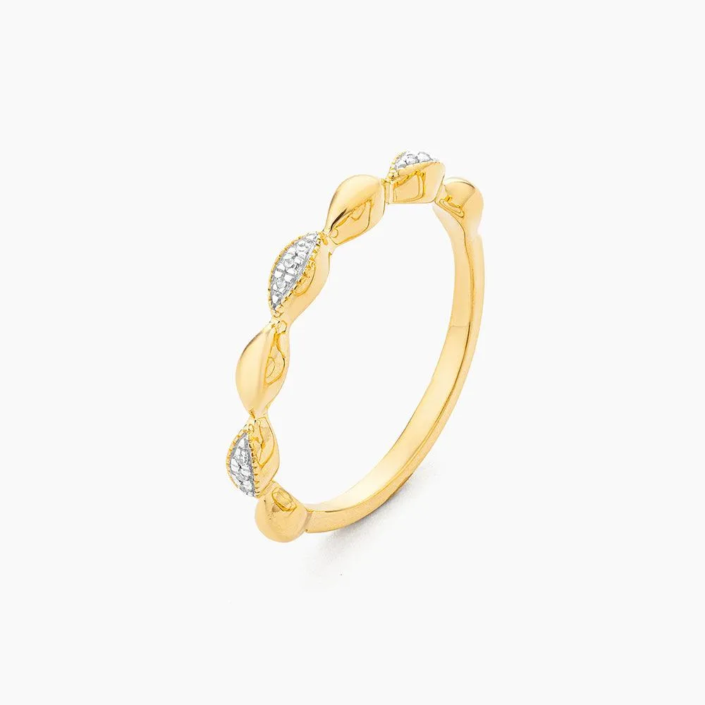 Ella Stein Oval Triple Stackable Ring Set in Gold - Size 9