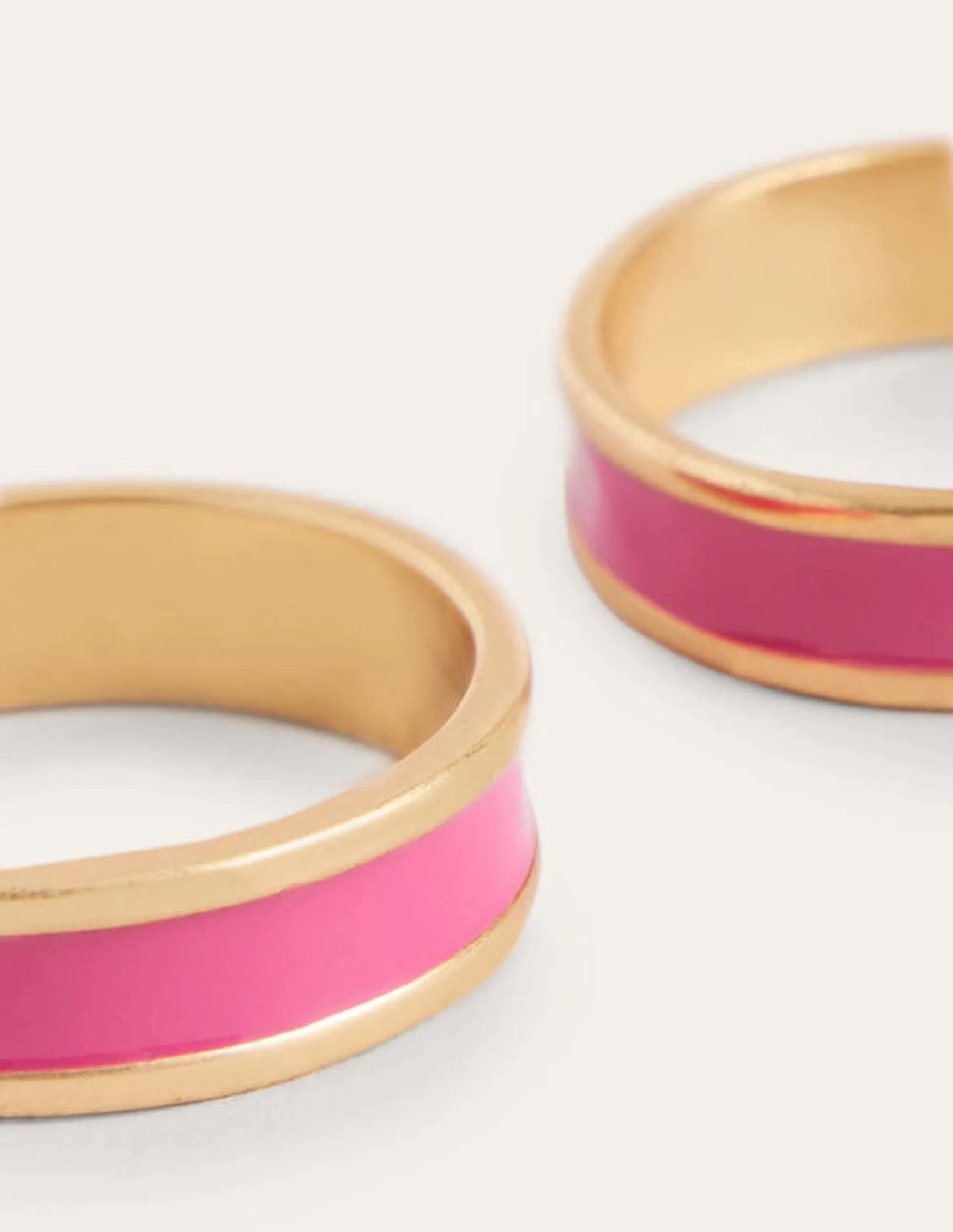 Enamel Hoop Earrings-Party Pink