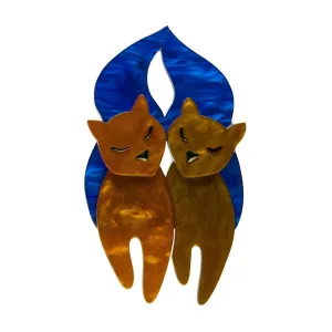 Erstwilder 10th Birthday Collection The Lovecats Brooch
