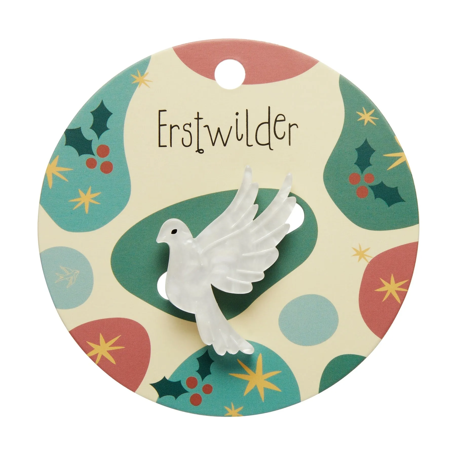 Essentials Christmas Dove Mini Brooch