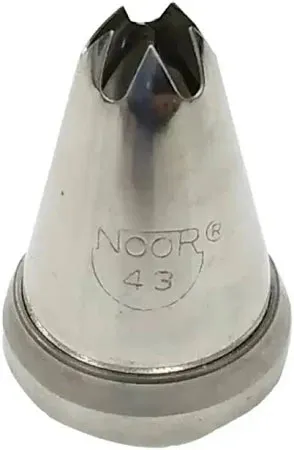 Esslly Noor Icing Nozzle 5 Petal Shape No. 43 | Stainless Steel Decor Tool