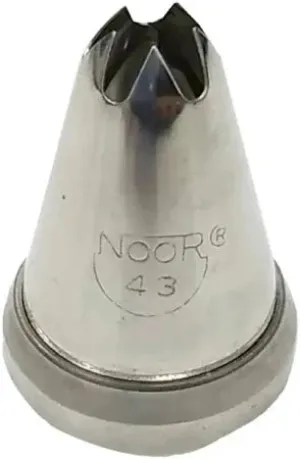Esslly Noor Icing Nozzle 5 Petal Shape No. 43 | Stainless Steel Decor Tool