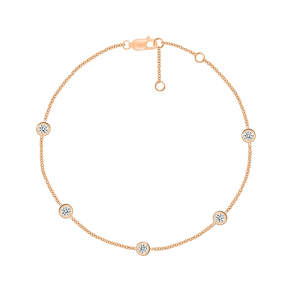 Evelyn - "life" Gold & Diamond Bracelet