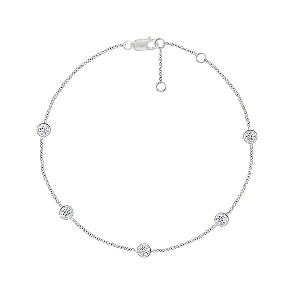 Evelyn - "life" Gold & Diamond Bracelet