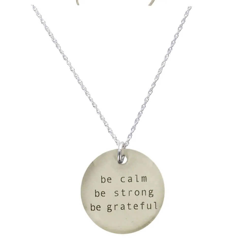 Everyday Artifact Calm Strong Grateful Necklace