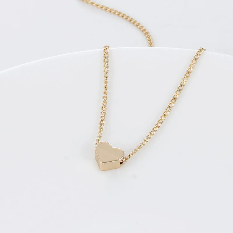 Fashion Gold Color Double-sided Love Pendant Necklaces