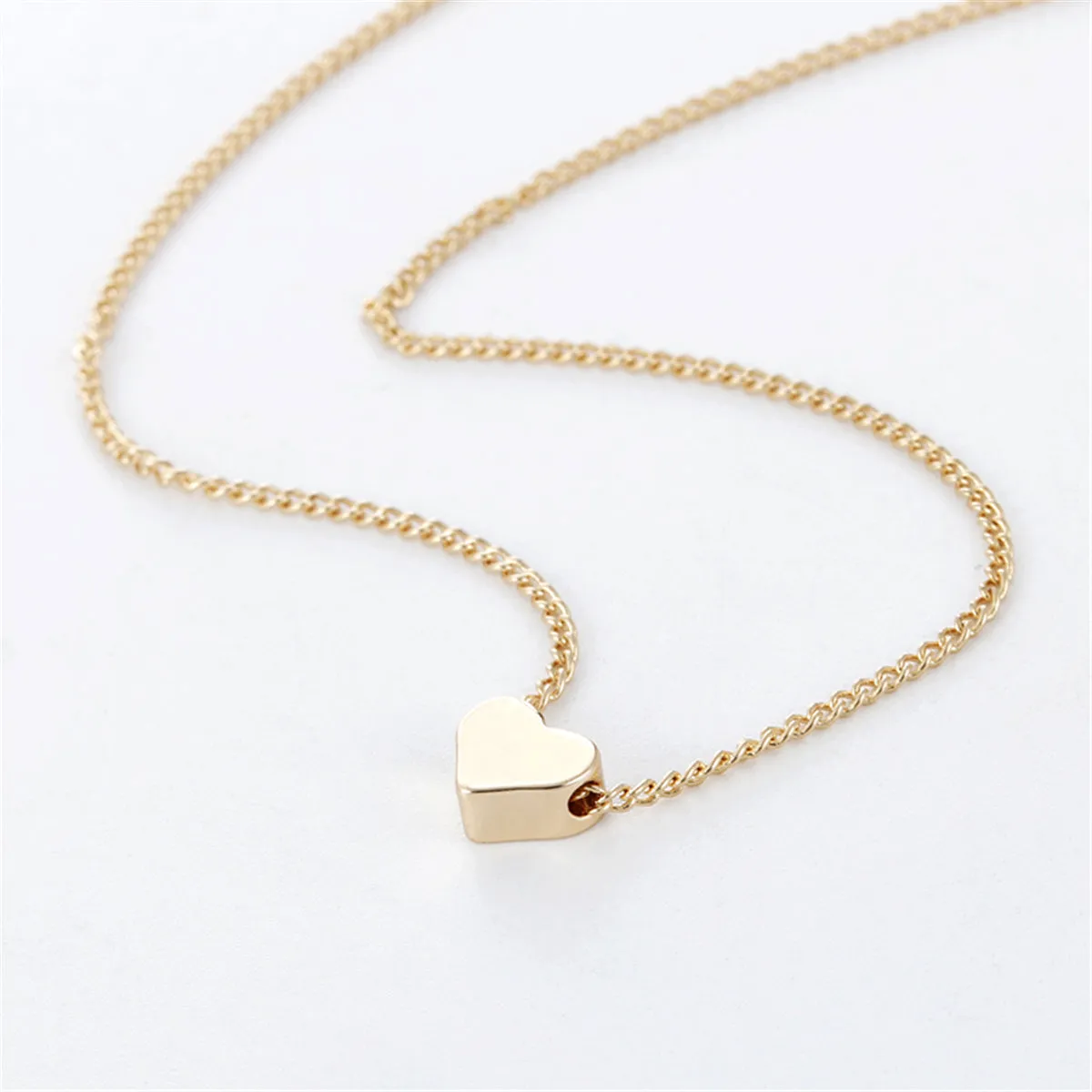 Fashion Gold Color Double-sided Love Pendant Necklaces