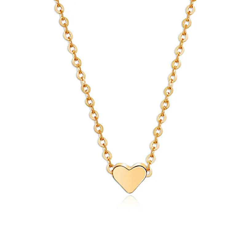 Fashion Gold Color Double-sided Love Pendant Necklaces