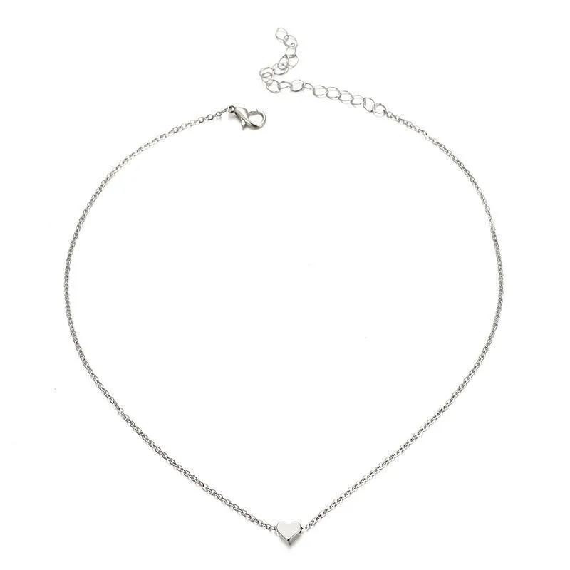 Fashion Gold Color Double-sided Love Pendant Necklaces