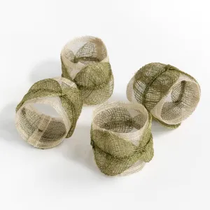 Fern Poplar Leaf Napkin Rings | Set of 4