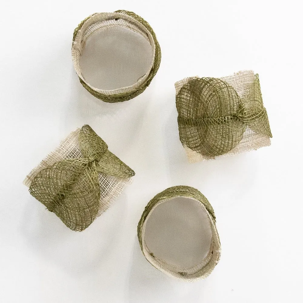 Fern Poplar Leaf Napkin Rings | Set of 4
