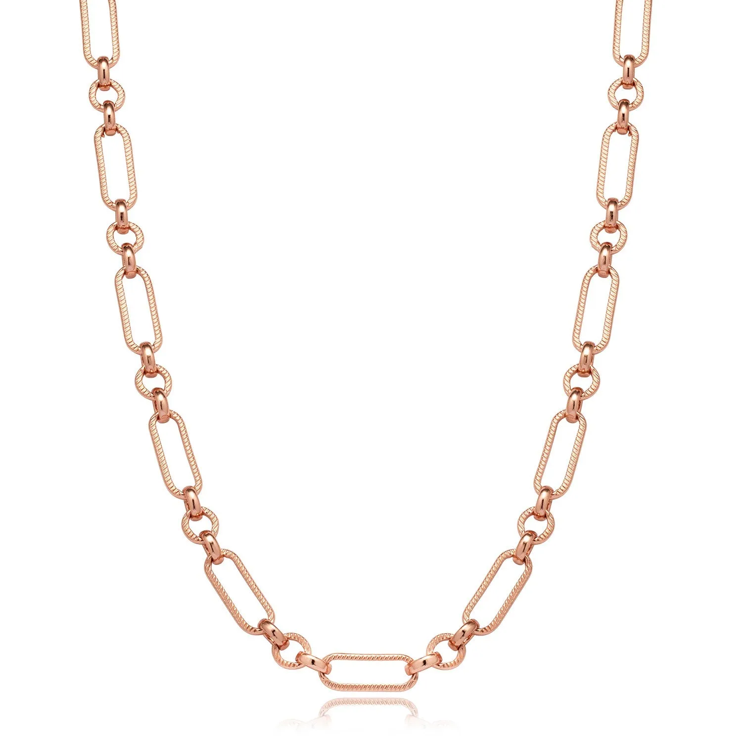 Figaro Chain Necklace (Rose Gold)