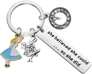 FOTAP Alice Bracelet She Believed She Could So She Did Inspirational Encouragement Bracelet Alice Fans Gifts Alice Gift
