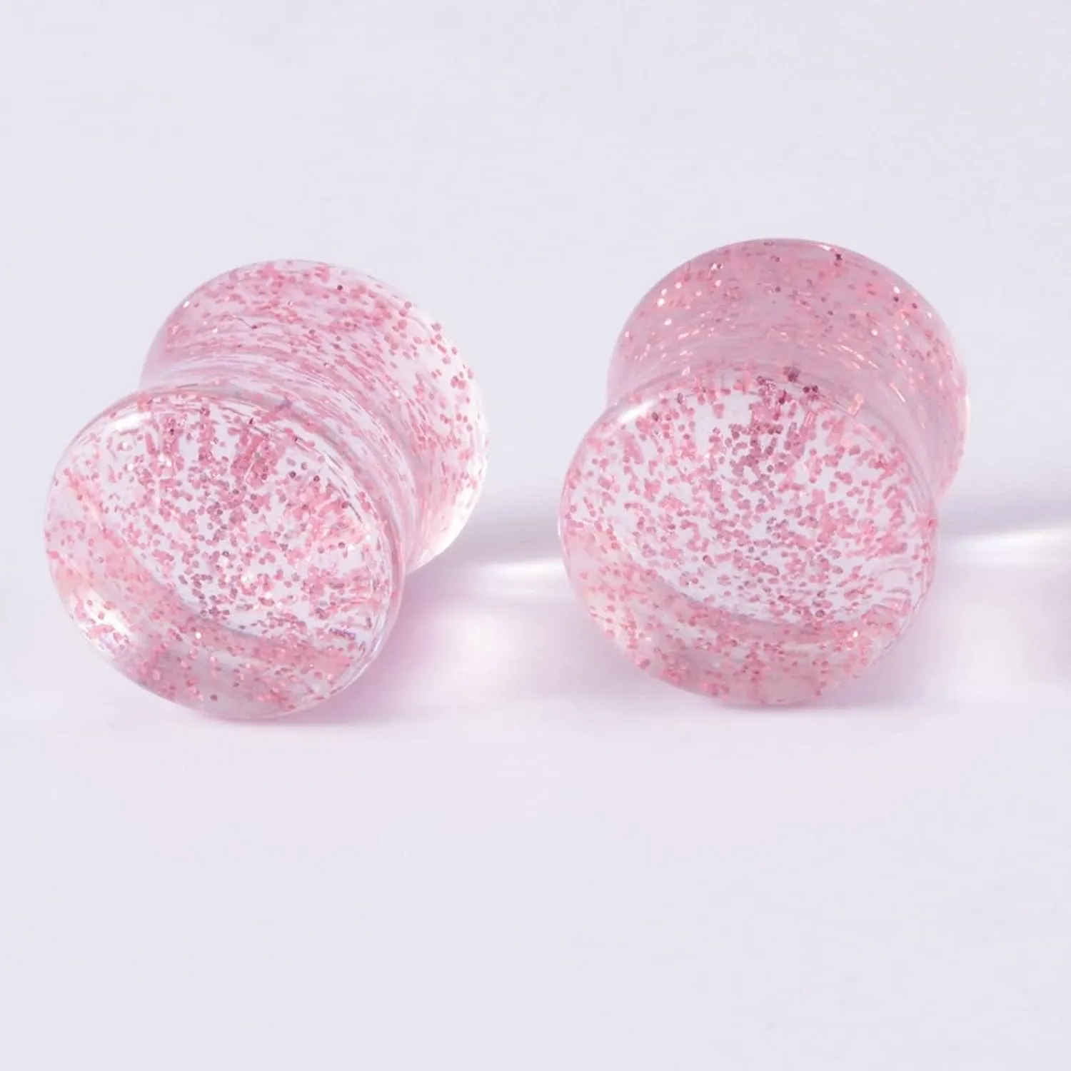 Gauge Dangle Earrings, Ear Gauges Unique with Pink Sequins Acrylic 2Pcs Bday Gifts for Men Bday Gifts for Men